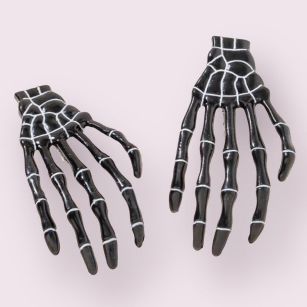 NEW Killstar Black Skeleton Hands Gothic Punk Witchy Style Hair Clips